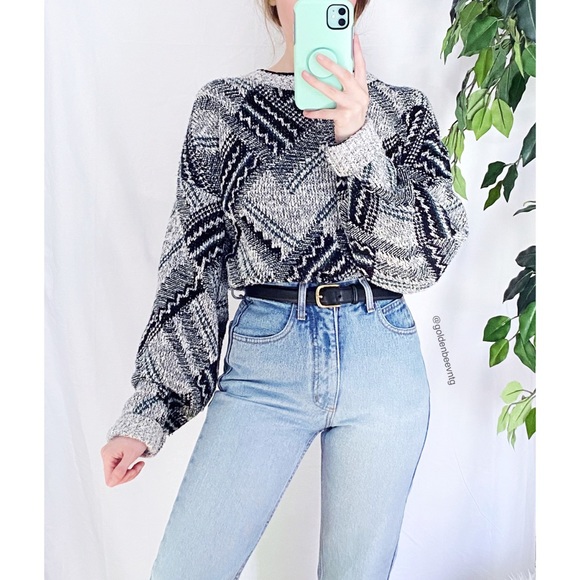 Vintage Sweaters - 🌿 Vintage Retro Eclectic Textured Woven Knit 🌿